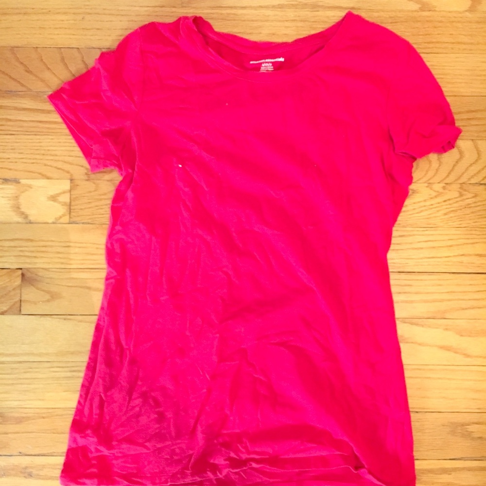 Bright red shirt